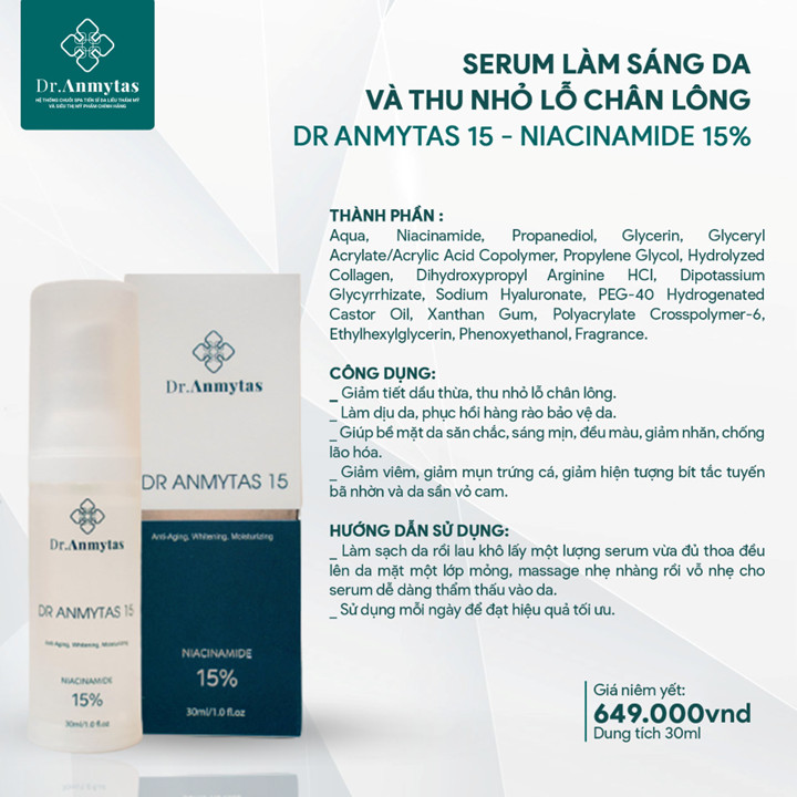 Serum niacinamide 15% Dr Anmytas 15