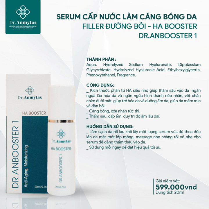 Serum cấp nước HA booster ngăn lão hóa da Dr. Anmytas